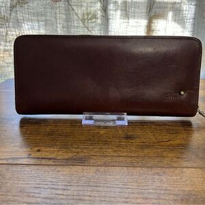 Montblanc Brown Long Leather Checkbook